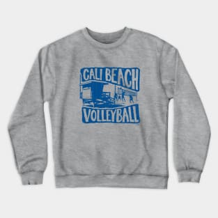 Cali Beach Volleyball (Blue) Crewneck Sweatshirt